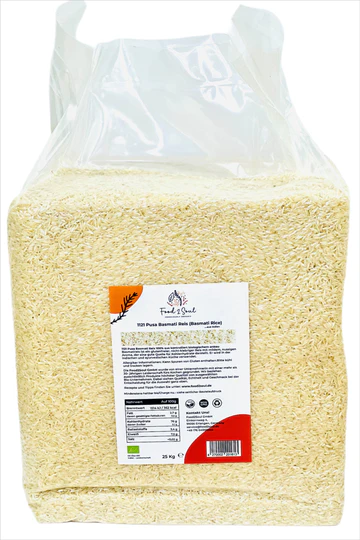 Food2Soul Unverpackt Großverpackung Bio Pusa 1121 Basmati Reis 