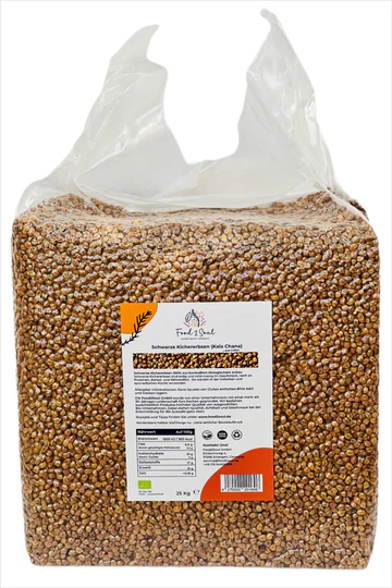 Food2Soul Unverpackt Großverpackung Bio schwarze Kichererbsen (Kala Chana)