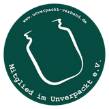 grünes unverpackt-verband logo, unverpackt e.V Logo grün